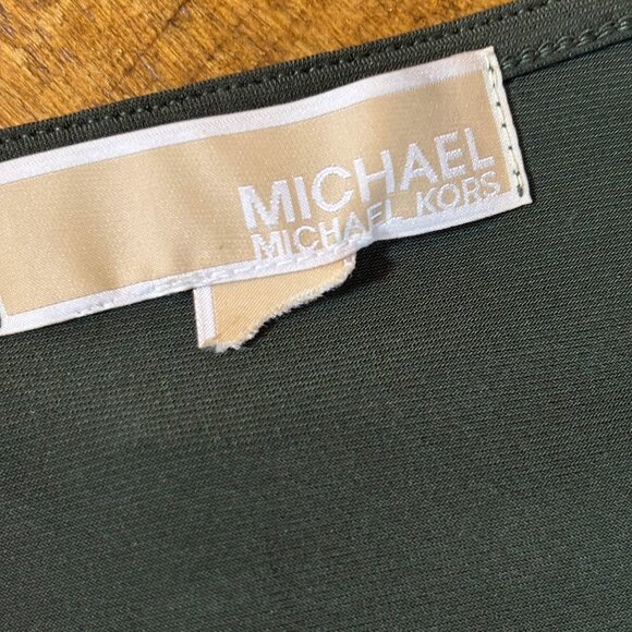 Michael Kors Olive Green Wrap Top with Buckle Detail -XS/S - Picture 4 of 8